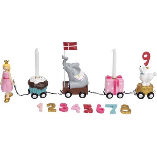 Kids By Friis - Fødselsdagstog m/9 tal - Prinsesse