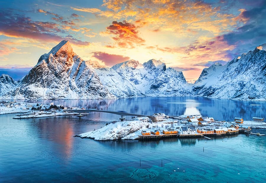 Sunrise on Sakrisoy, Lofoten, Norway