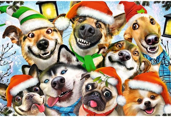 Festive Dogs (træ)