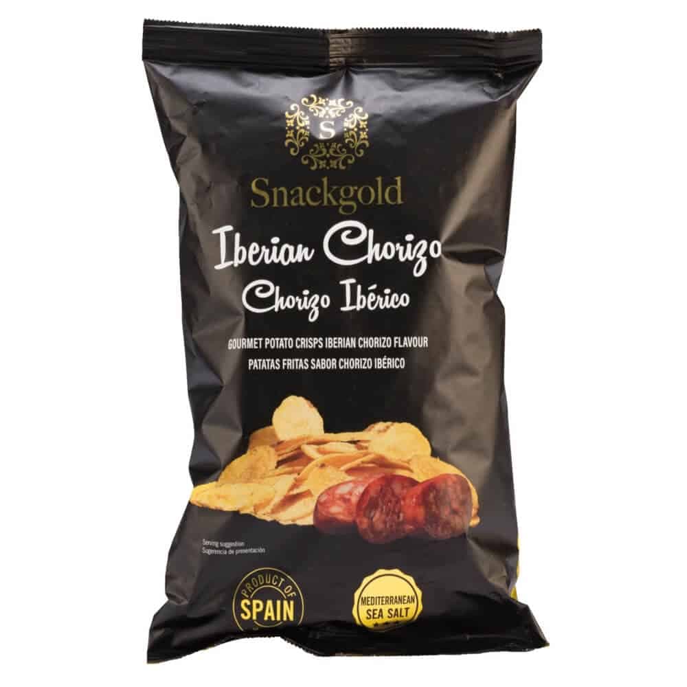 Snackgold, Gourmet chips m. Chorizo - 125gr.