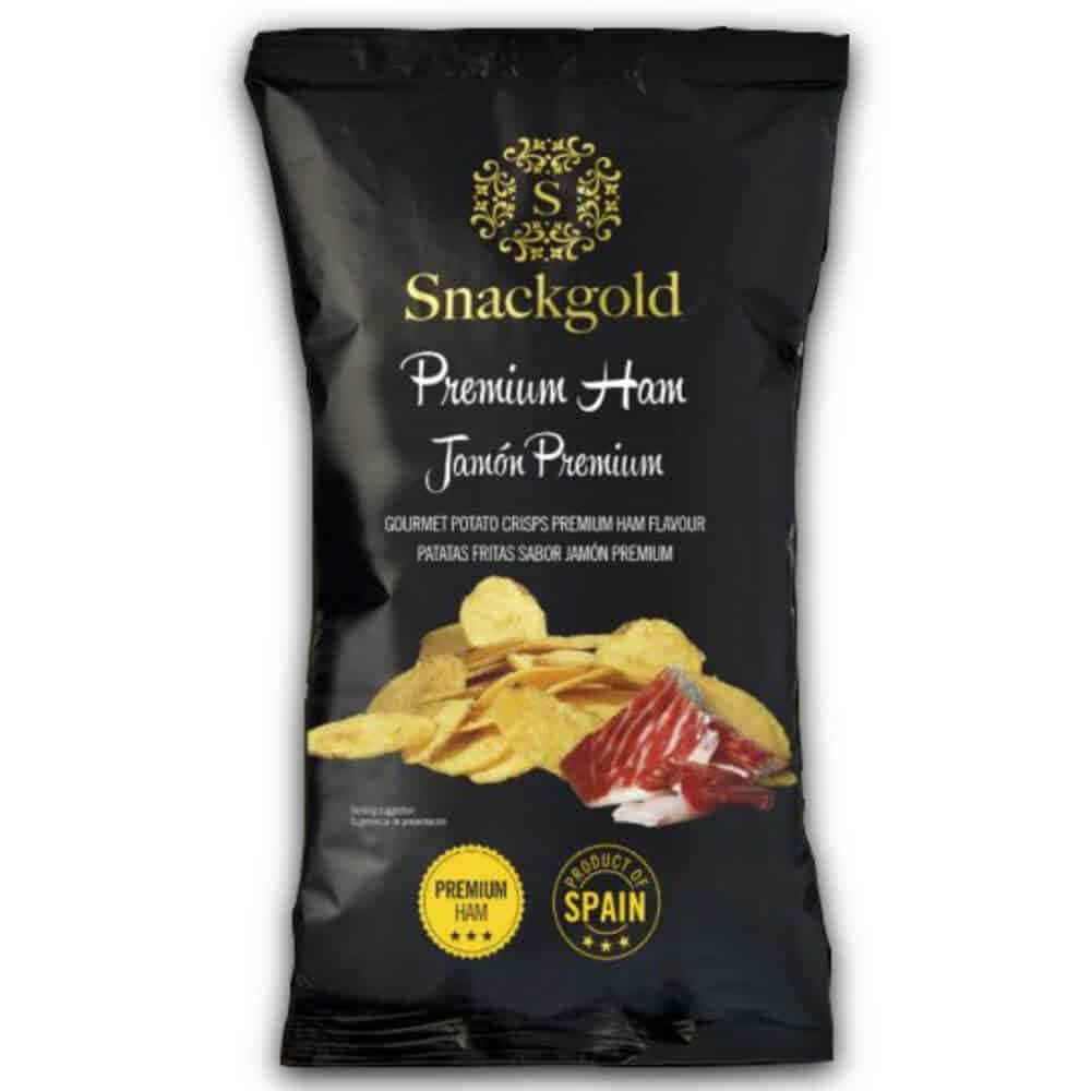 Snackgold, Gourmet chips m. Skinke - 125gr.