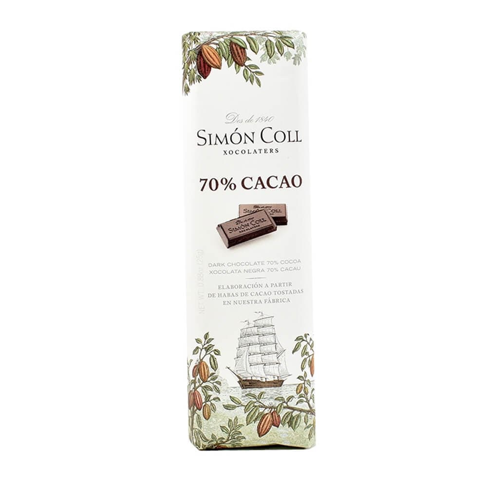 Simon Coll,  Mørk chokolade 70% - 25g