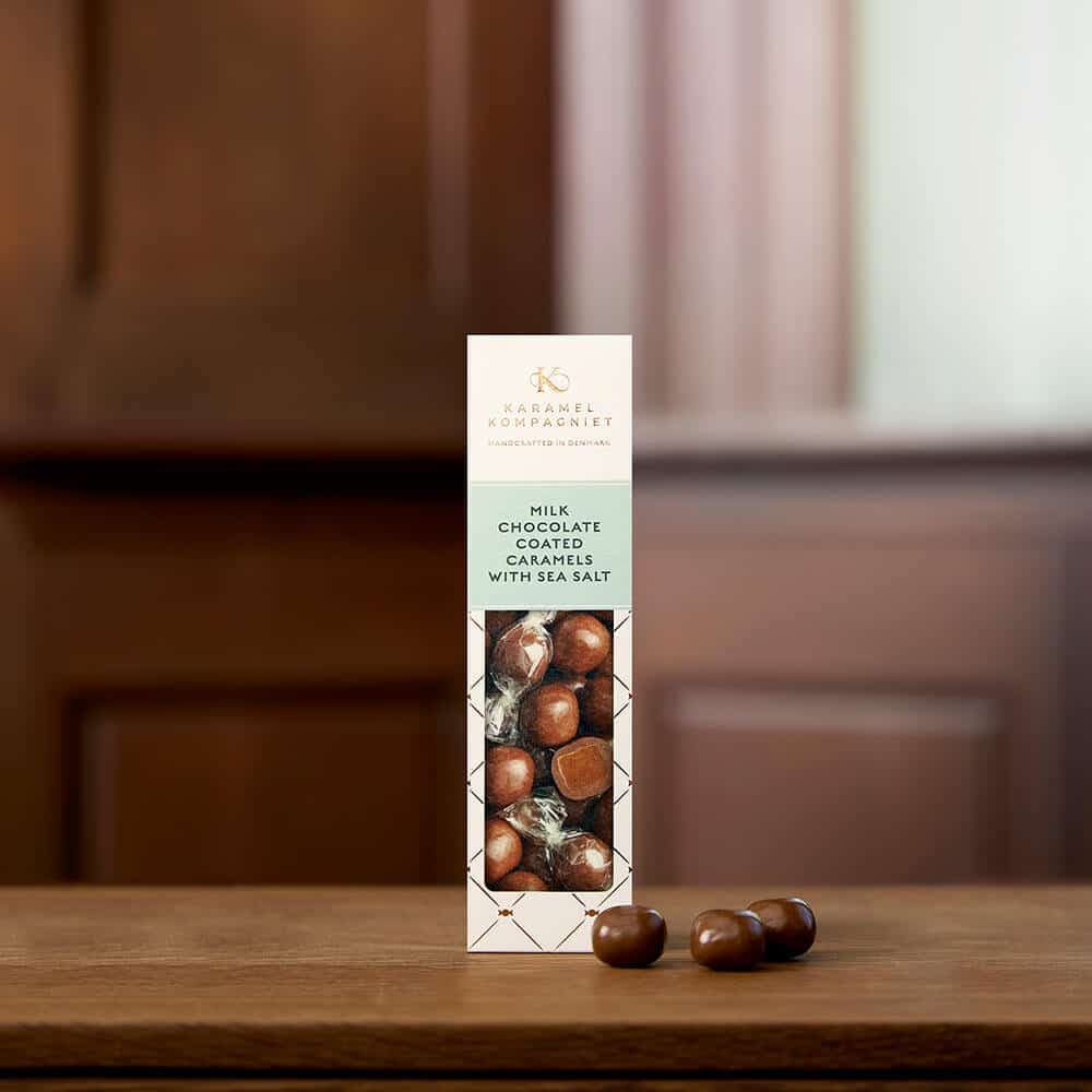 Karamel Kompagniet, Milk Chocolate Coated Caramels med Sea Salt