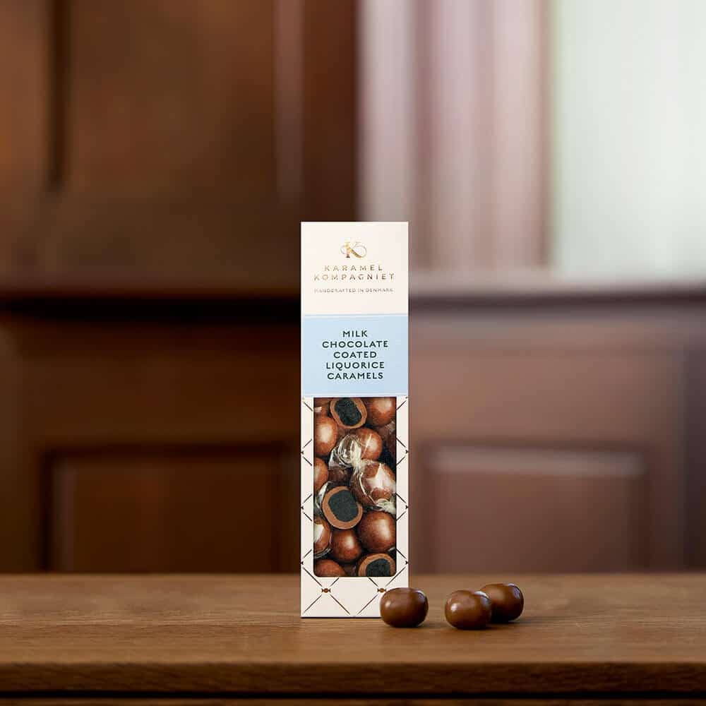 Karamel Kompagniet, Milk Chocolate Coated Caramels med Liquorice