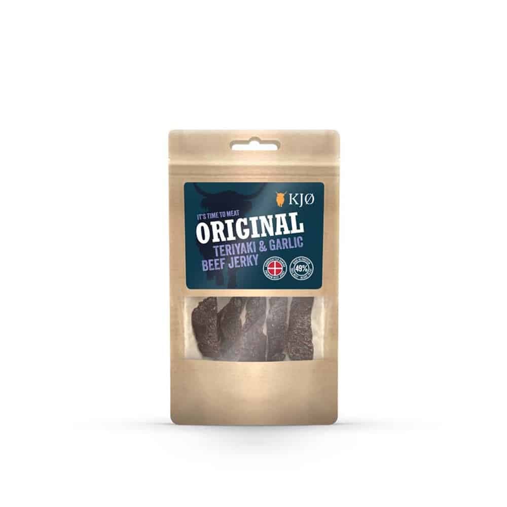 KJØ, ORIGINAL Teriyaki & Garlic Beef Jerky 25g