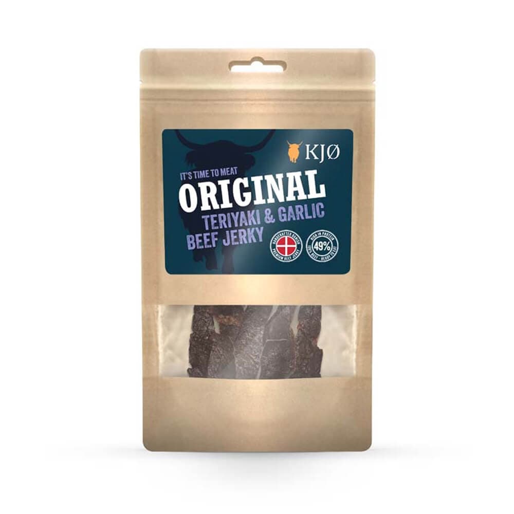 KJØ, ORIGINAL Teriyaki & Garlic Beef Jerky 60g