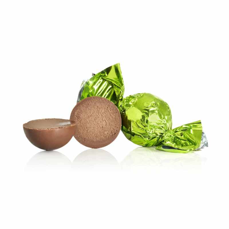 chokoladekugle, Fyldte chokoladekugler m/ lakridscreme  Lysegrøn