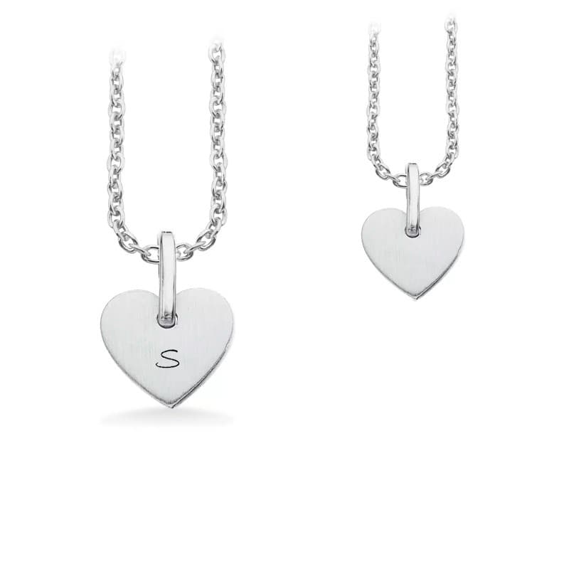 Scrouples Lovetag charms sølv hjerte vedhæng inkl. kæde