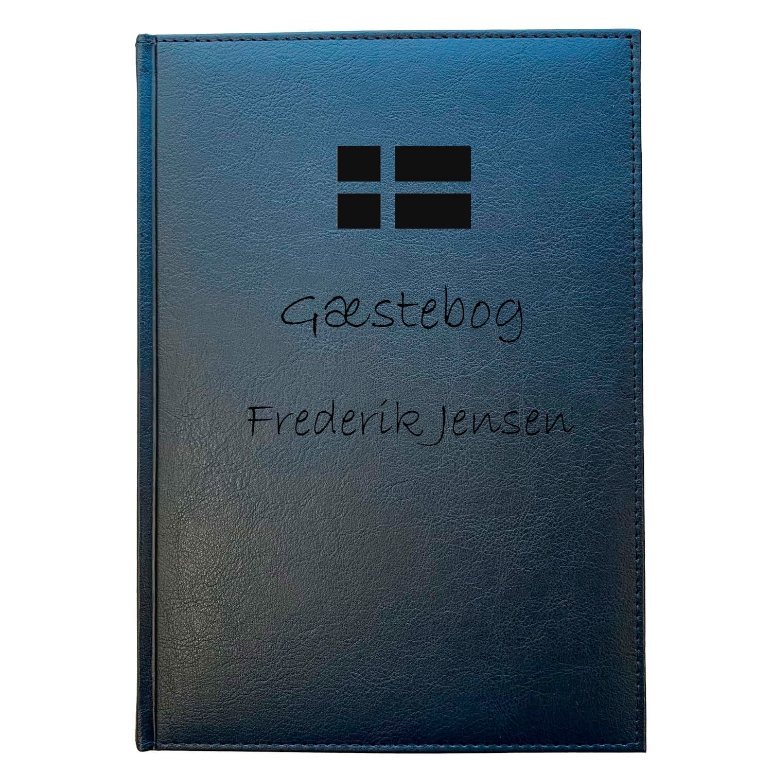 Gæstebog sort til uden linjer 14,5 x 21 cm