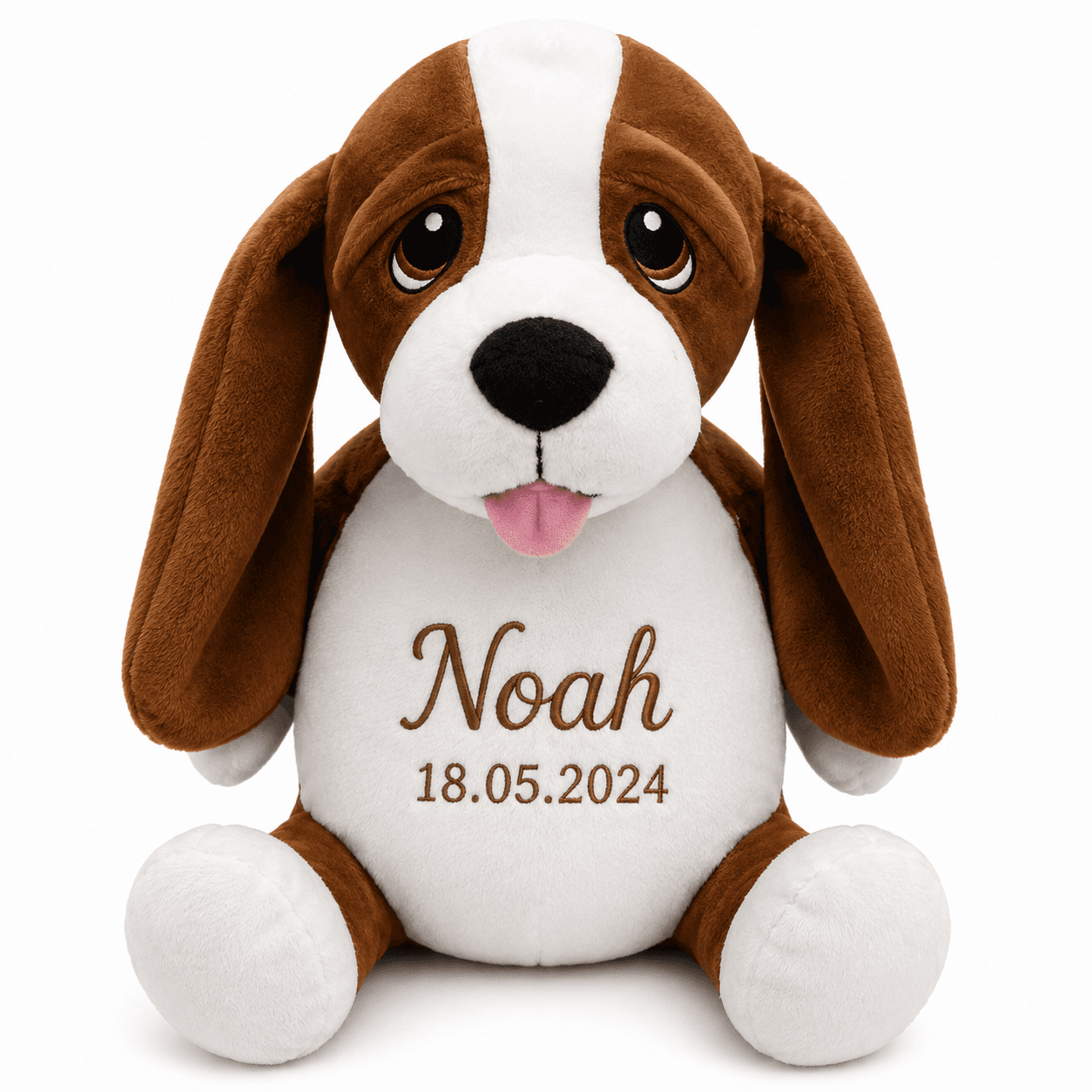 Broderings Bamse med navn - Hund - 40 cm
