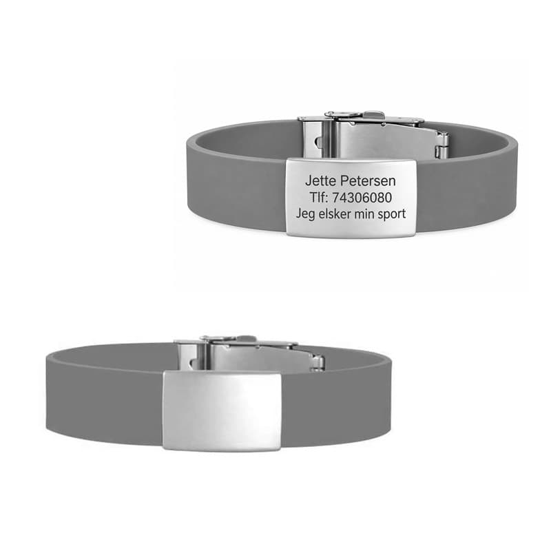 BeSafe ID armbånd Grå