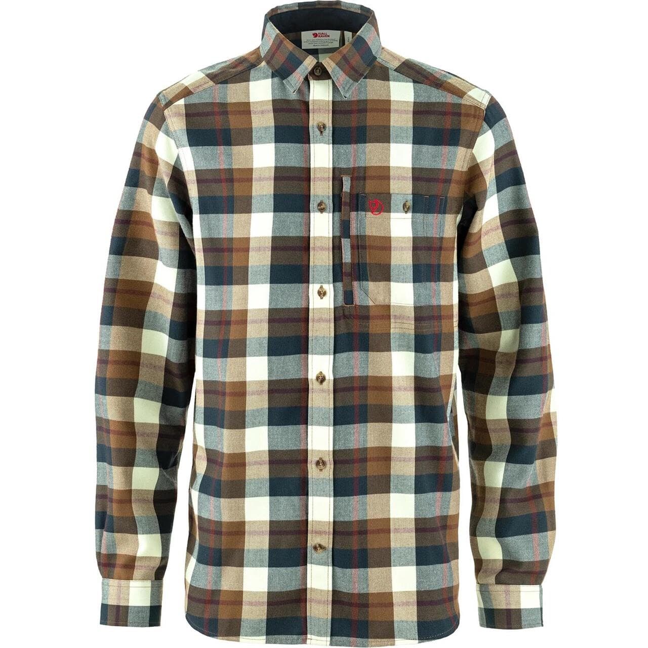 Fjällräven Mens Fjällglim Shirt  (Brun (WOOD BROWN-CHALK WHITE/265-113) X-large)