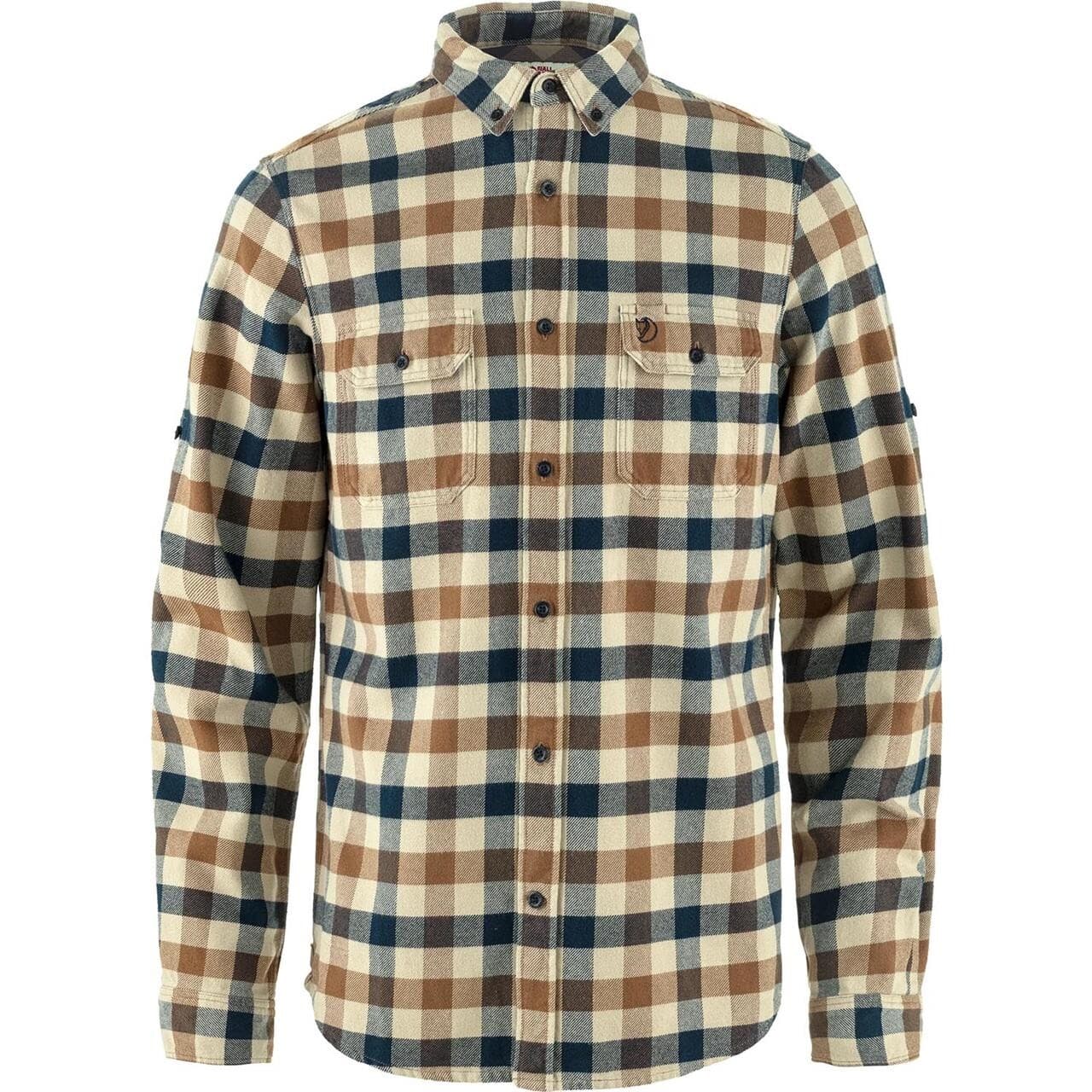 Fjällräven Mens Skog Shirt  (Brun (FOSSIL-DARK NAVY/118-555) Small)