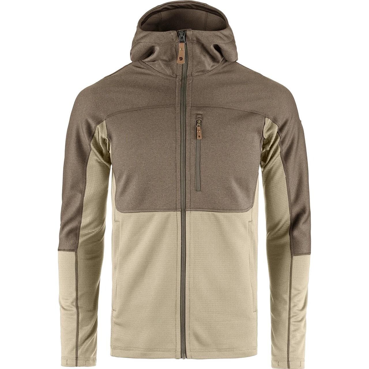 Fjällräven Mens Abisko Trail Fleece  (Hvid (FOSSIL-SUEDE BROWN/118-244) Medium)
