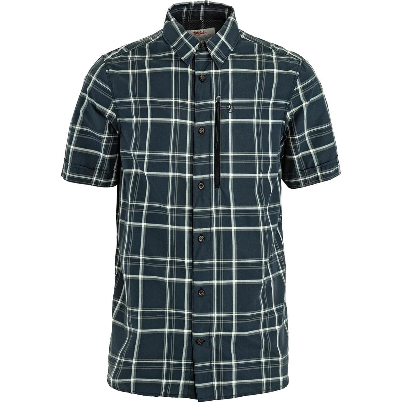 Fjällräven Mens Abisko Hike Shirt S/S  (Blå (DARK NAVY-CHALK WHITE/555-113) X-small)