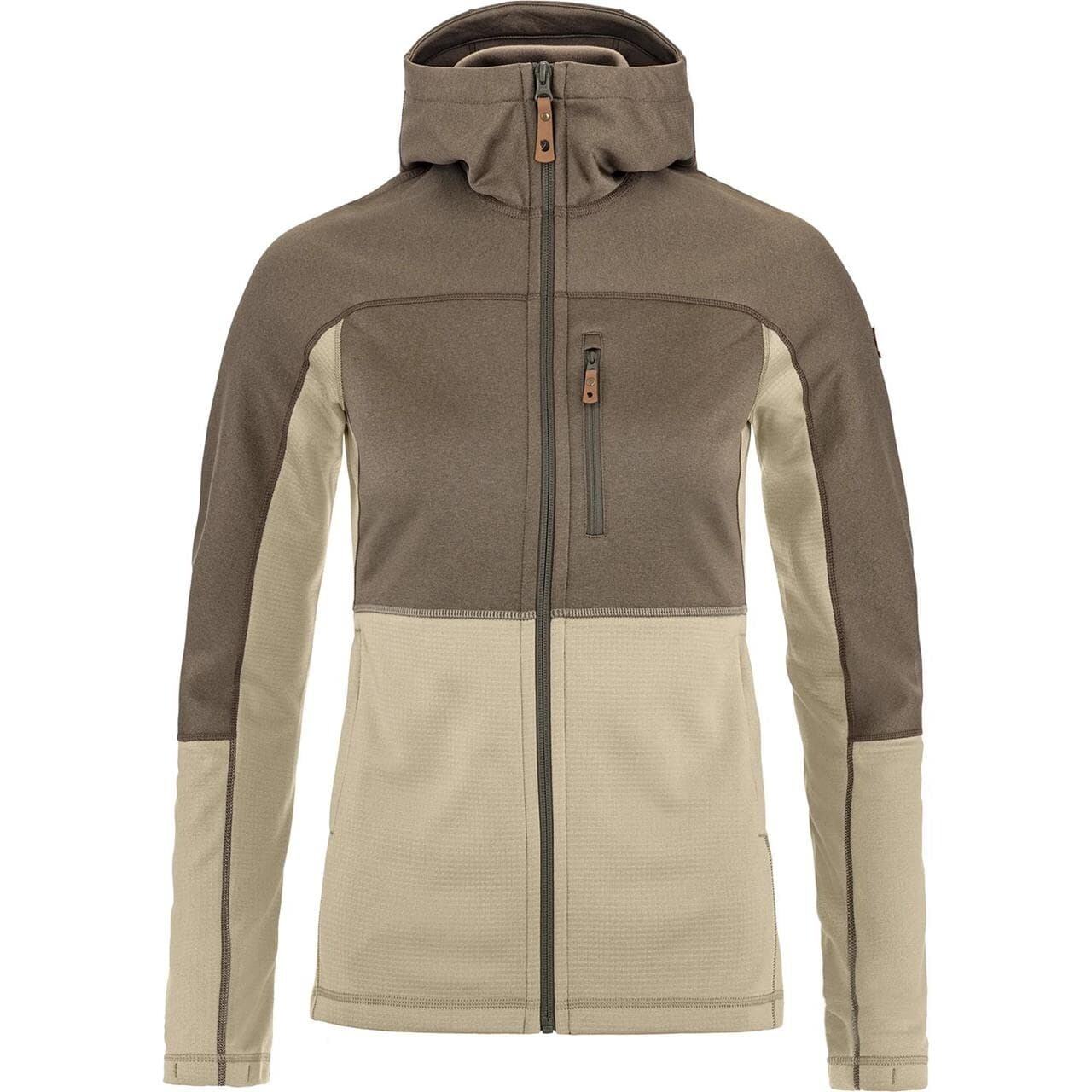 Fjällräven Womens Abisko Trail Fleece  (Hvid (FOSSIL-SUEDE BROWN/118-244) Small)