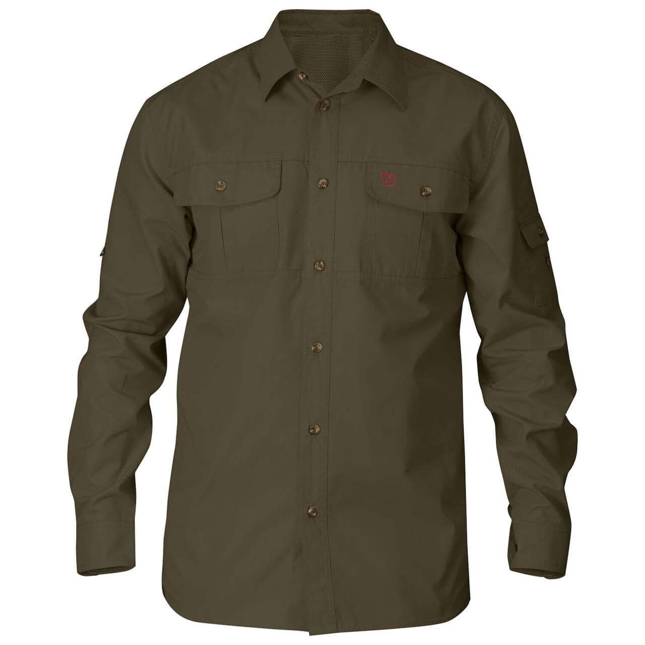 Fjällräven Mens Singi Trekking Shirt L/S  (Grøn (DARK OLIVE/633) Medium)
