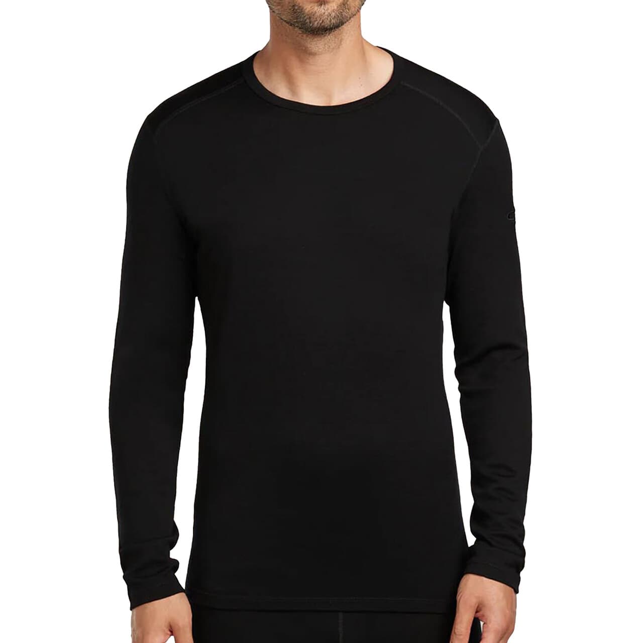 Icebreaker Mens 260 Tech L/S Crewe  (Sort (BLACK) Medium)