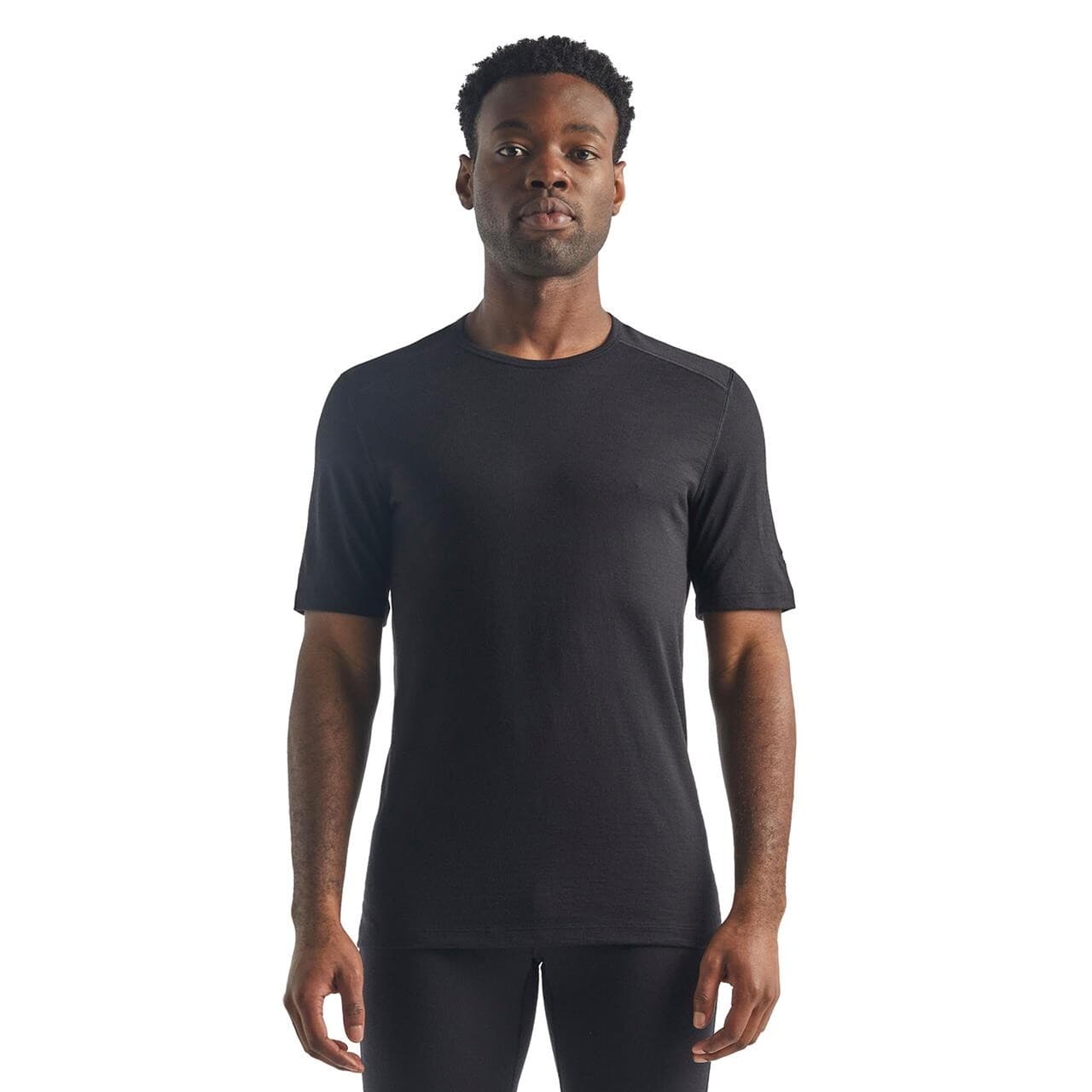 Icebreaker Mens Merino 200 Oasis S/S Crewe (Sort (BLACK) Small)
