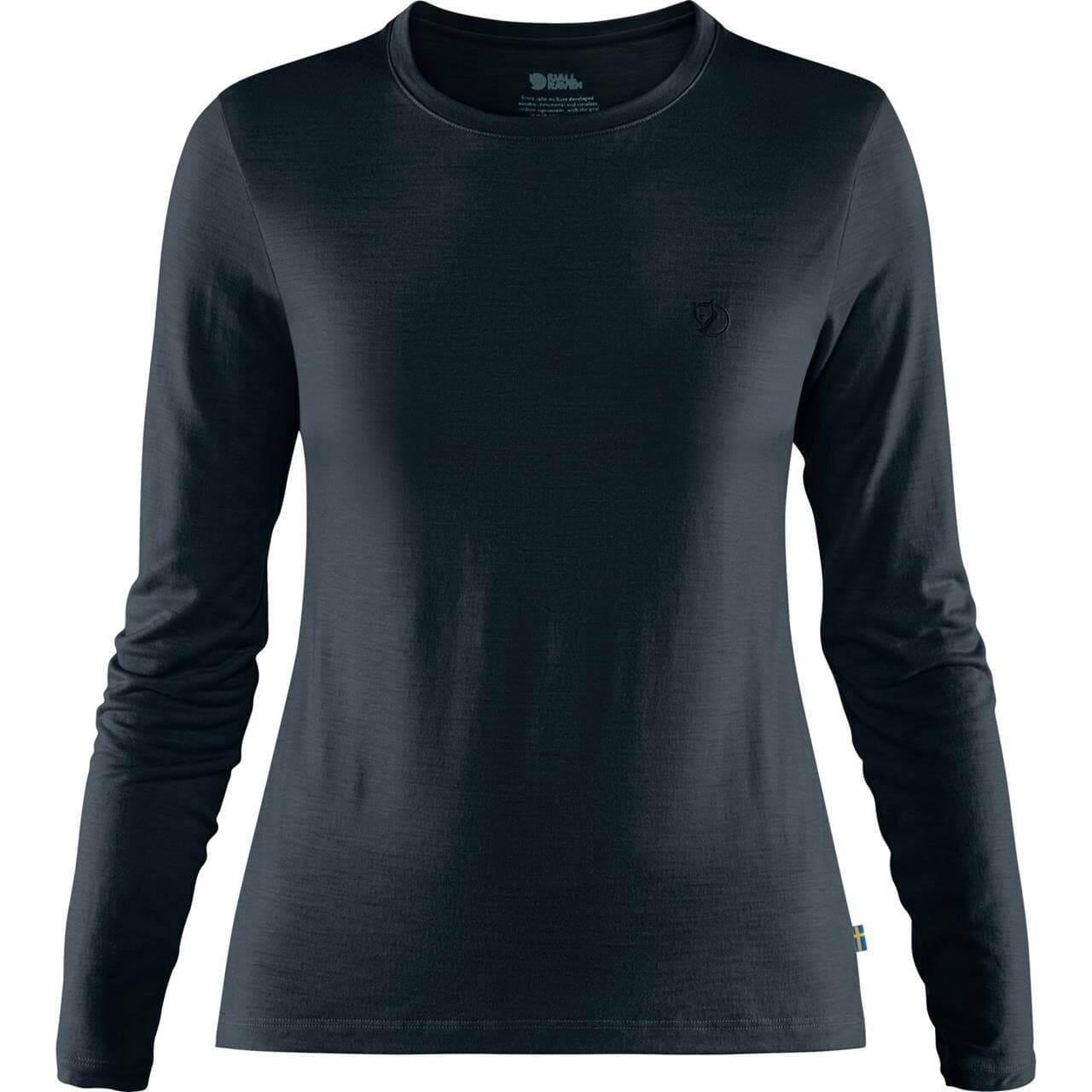 Fjällräven Womens Abisko Wool L/S  (Blå (DARK NAVY/555) X-small)