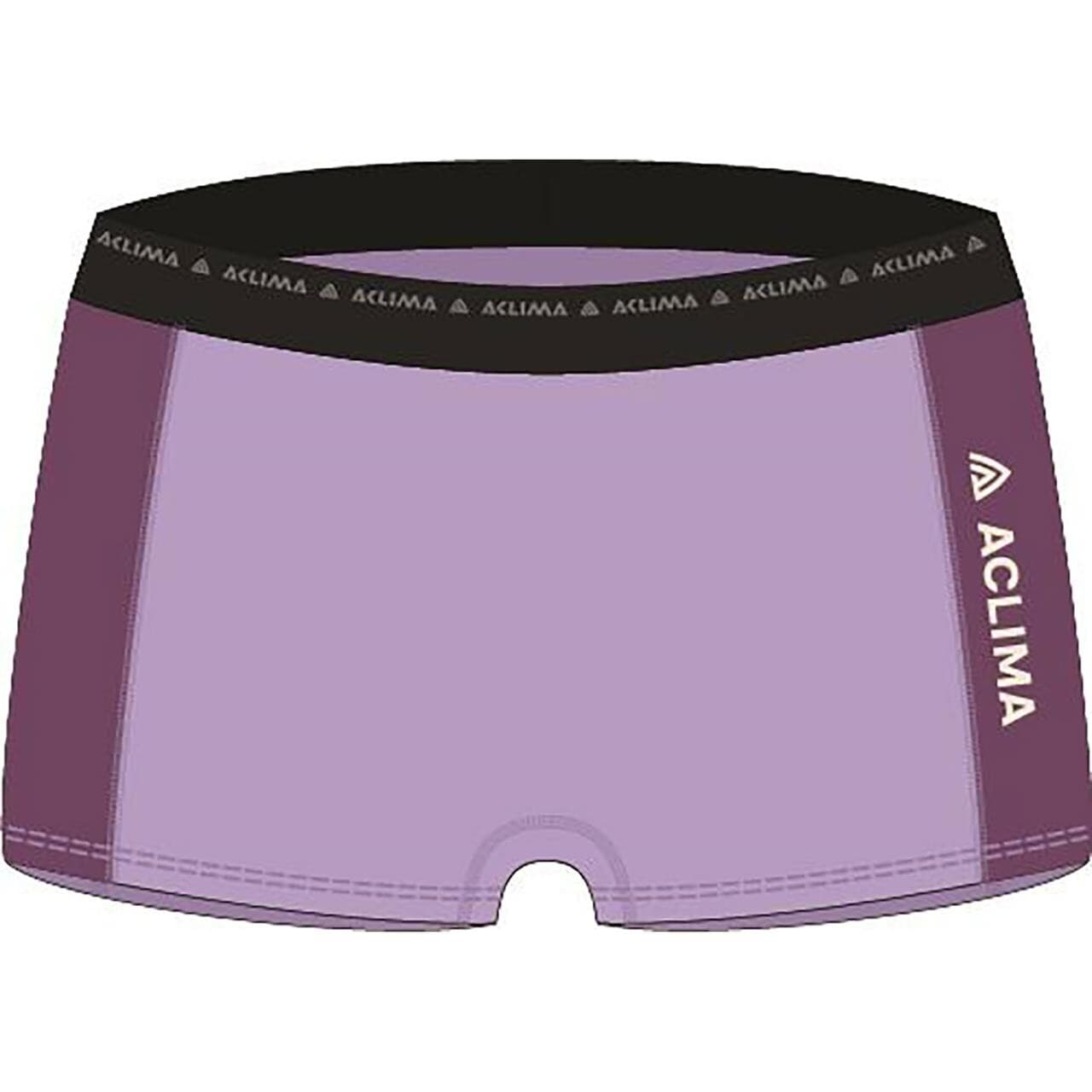 Aclima Womens WarmWool Boxer Shorts  (Lilla (PURPLE ROSE/SUNSET PURPLE) Large)