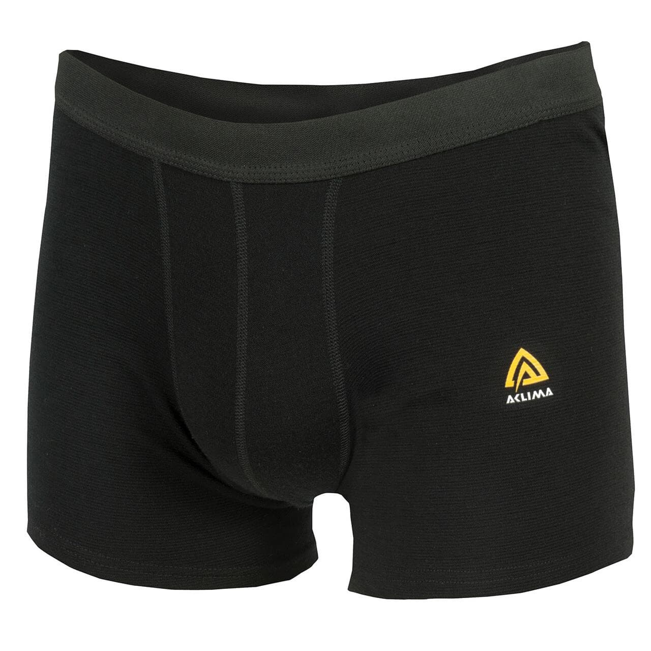 Aclima Mens WarmWool Boxer Shorts  (Sort (JET BLACK) X-small)