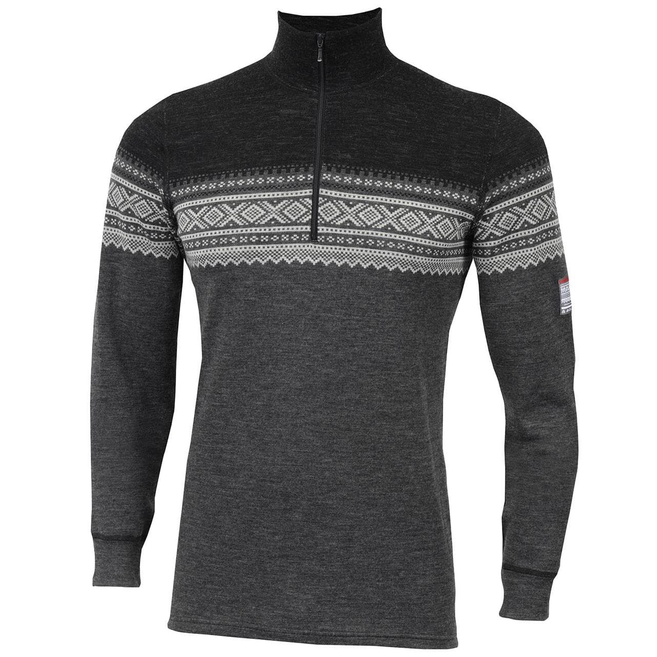 Aclima Mens DesignWool Marius Mockneck  (Grå (NOREFJELL) Medium)