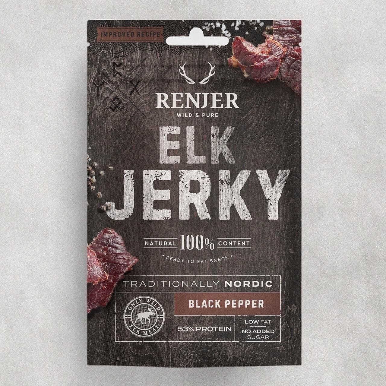 Renjer Nordic Elk Jerky Black Pepper