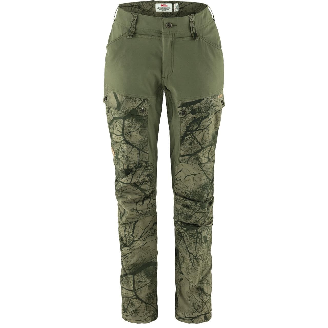 Fjällräven Womens Keb Trousers Curved Short  (Grøn (GREEN CAMO-LAUREL GRN/626-625) 36)