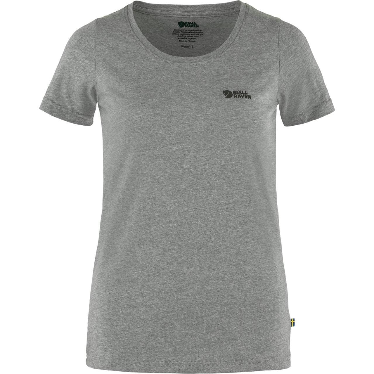 Fjällräven Womens Fjällräven Logo T-shirt  (Grå (GREY-MELANGE/020-999) X-small)