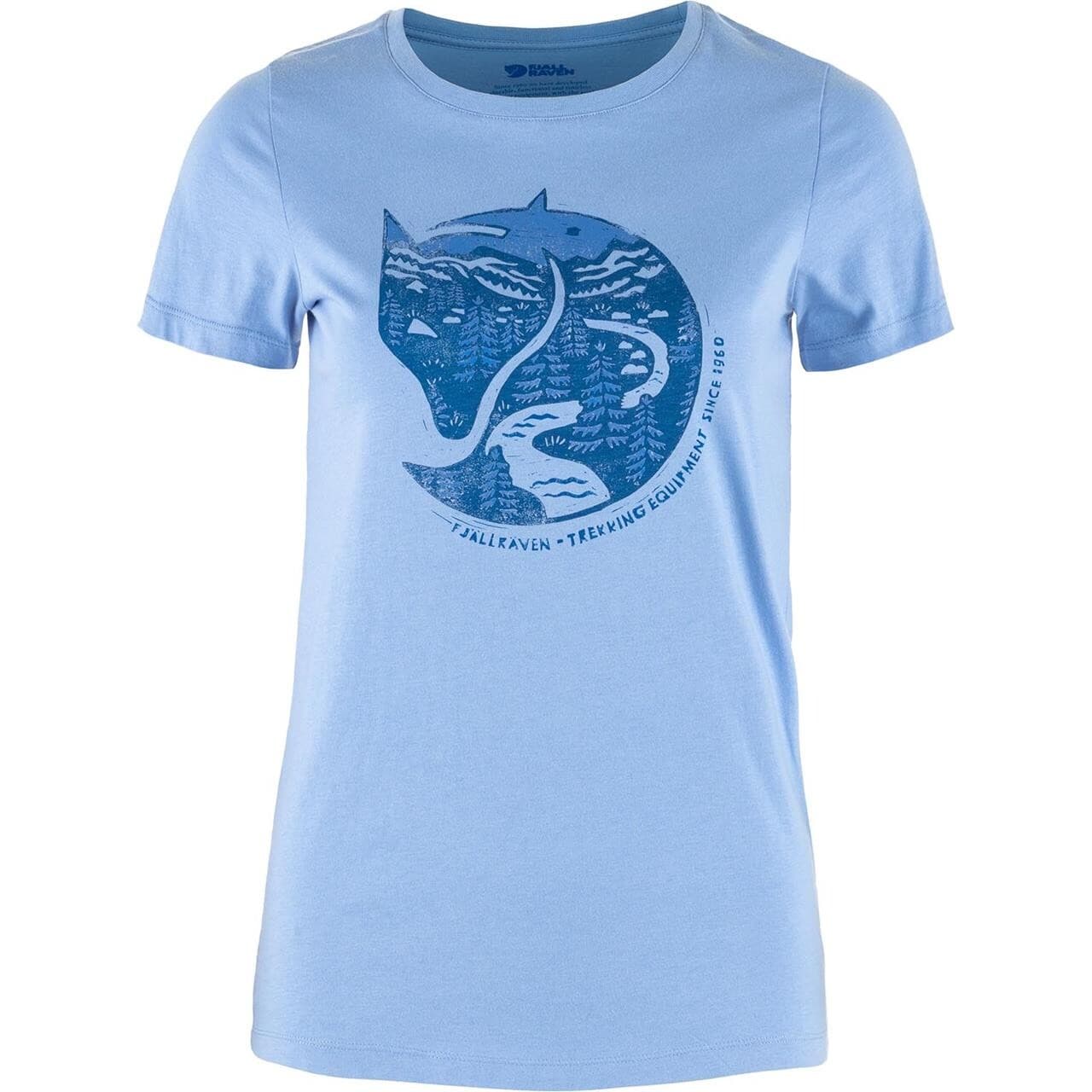 Fjällräven Womens Arctic Fox Print T-shirt  (Blå (ULTRAMARINE/537) XX-small)