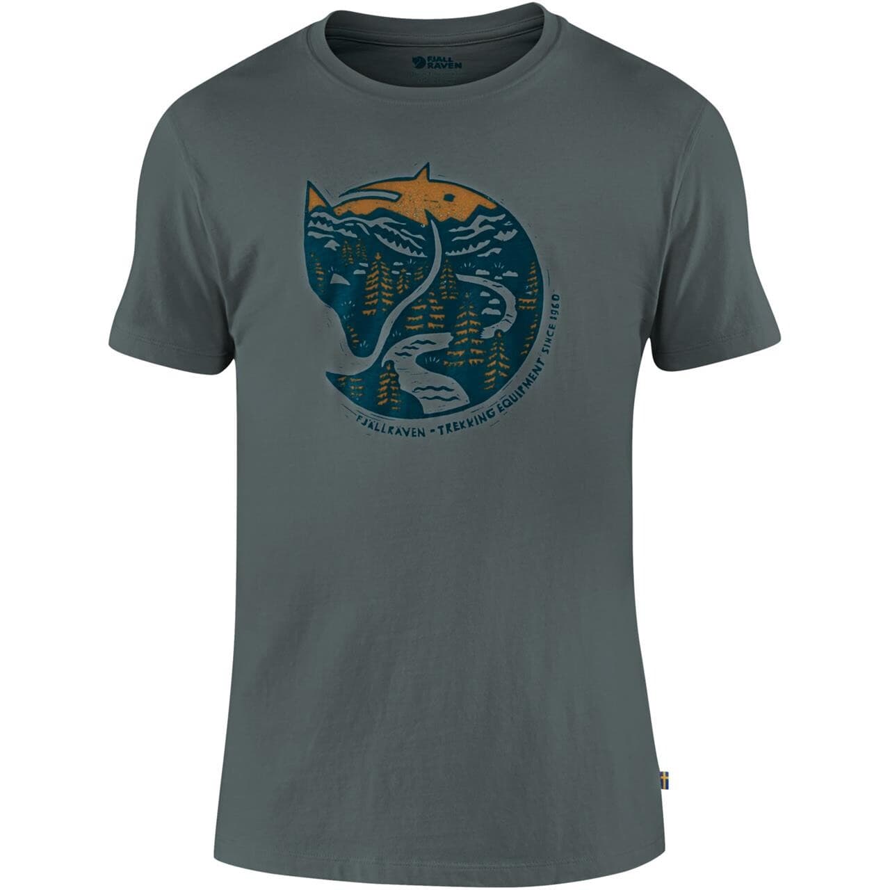 Fjällräven Mens Arctic Fox T-shirt  (Grå (DUSK/042) XX-large)