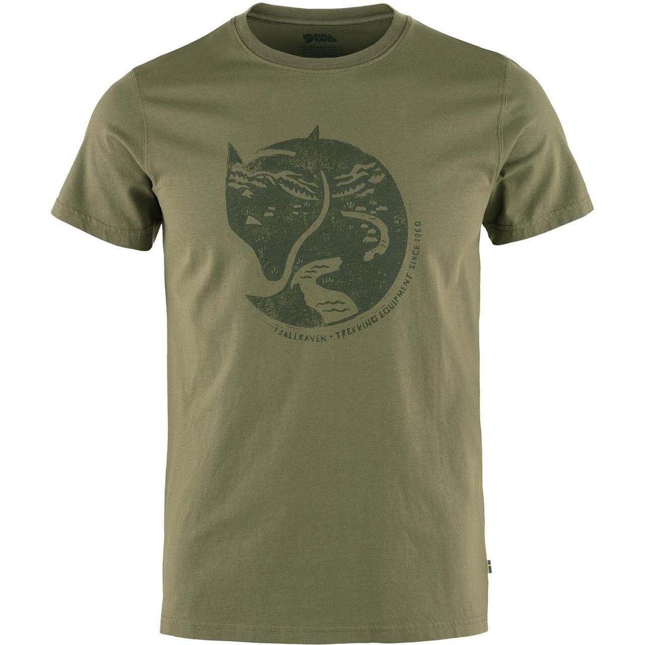 Fjällräven Mens Arctic Fox T-shirt  (Grøn (LAUREL GREEN/625) Large)