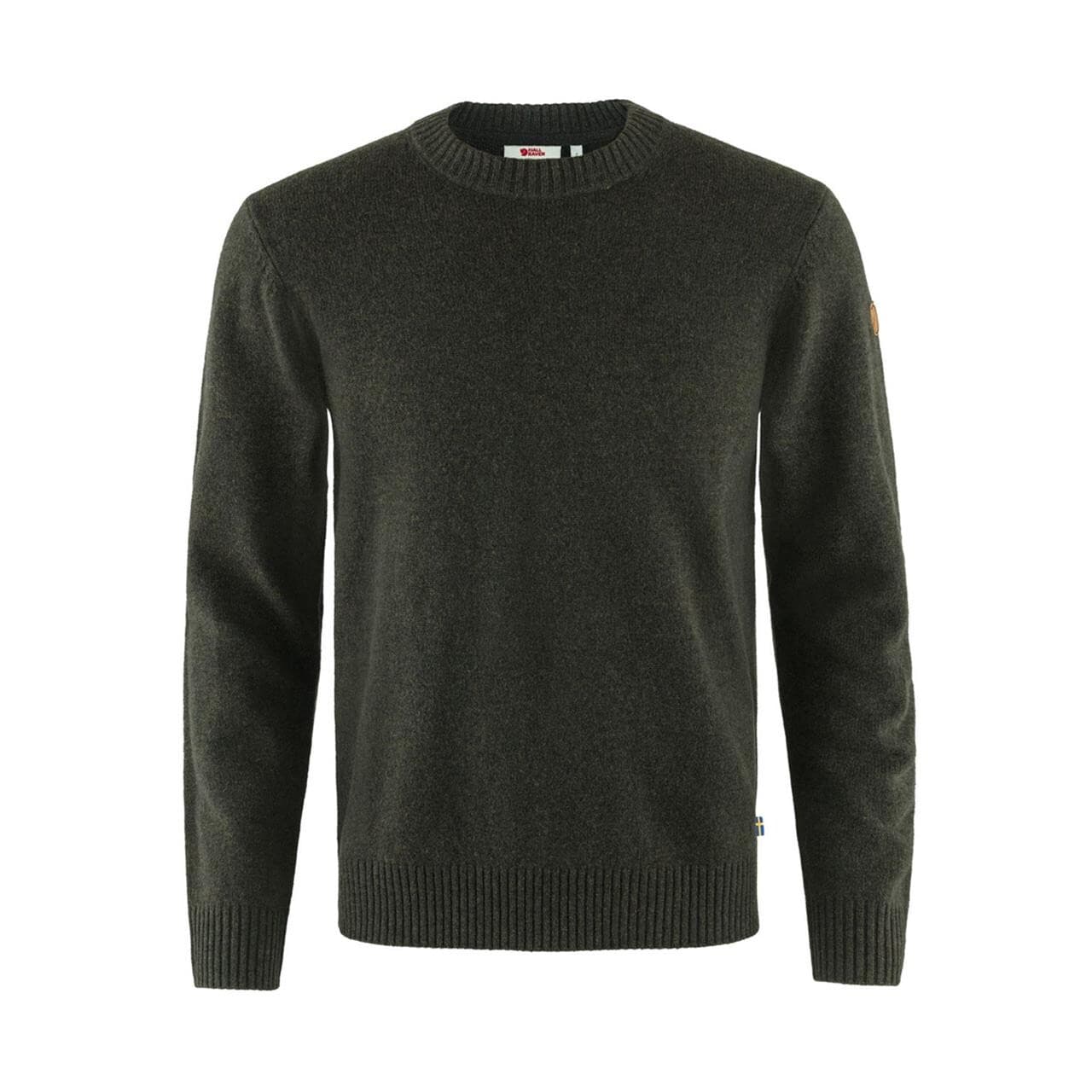 Fjällräven Mens Övik Round-neck Sweater  (Grøn (DARK OLIVE/633) Small)