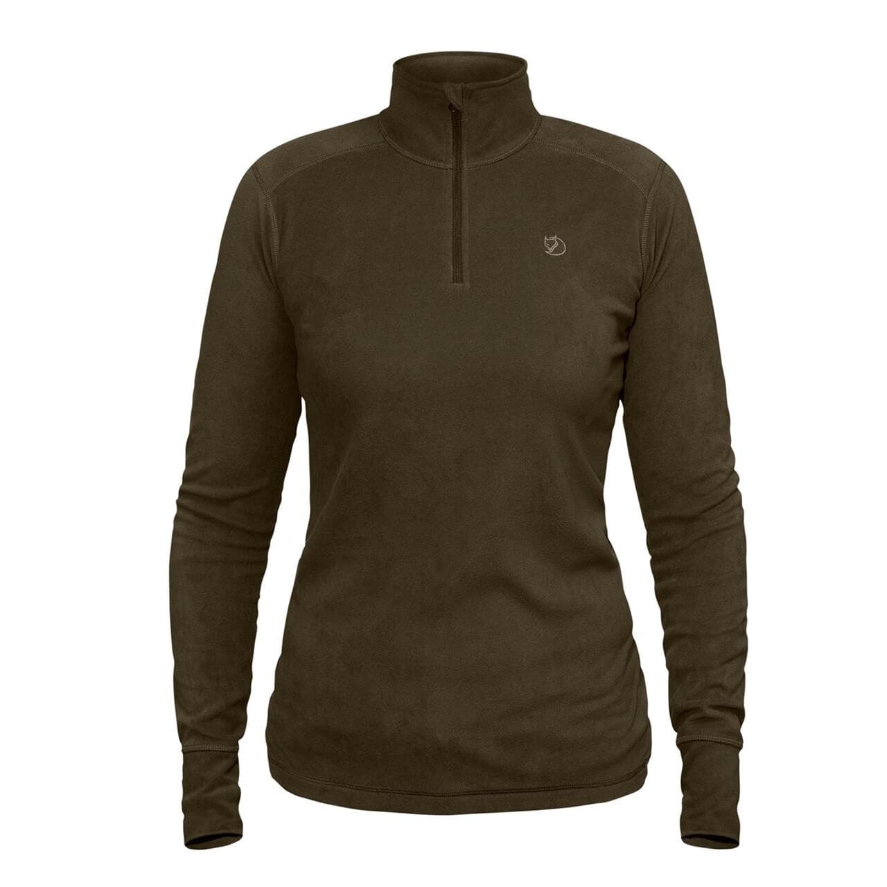 Fjällräven Womens Skare Half Zip  (Grøn (DARK OLIVE/633) X-small)
