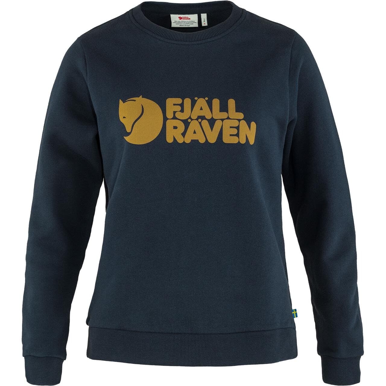 Fjällräven Womens Fjällräven Logo Sweater  (Blå (DARK NAVY/555) X-small)