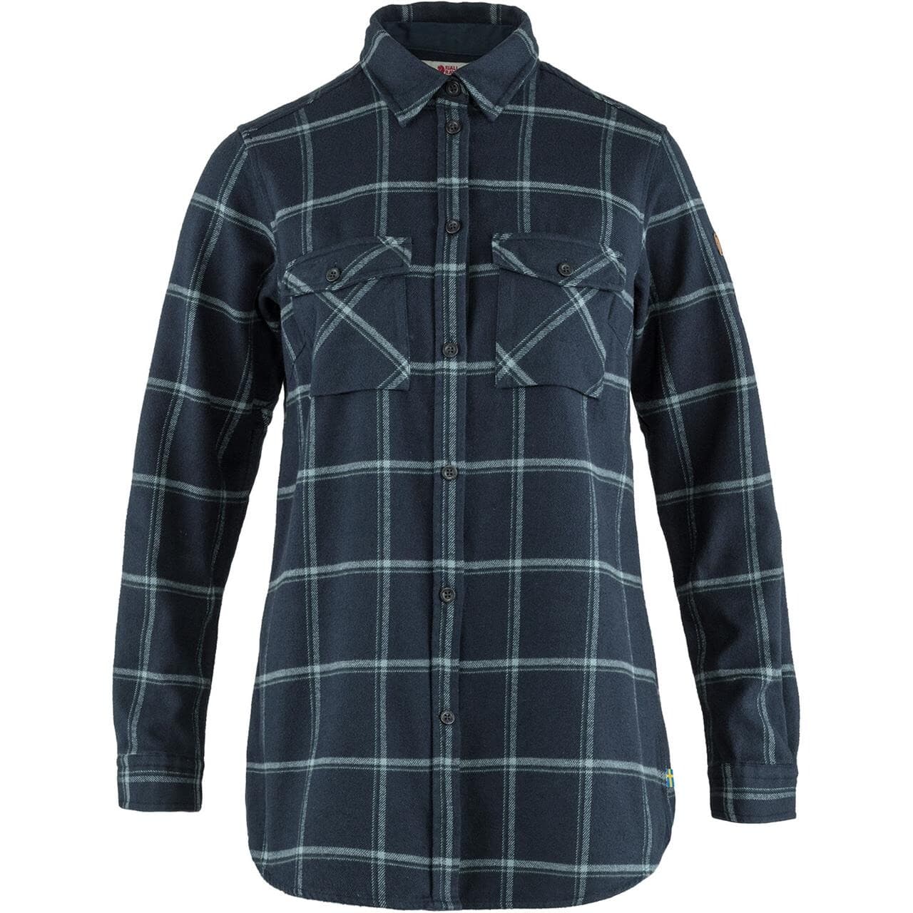 Fjällräven Womens Övik Twill Shirt L/S F2021 model (Blå (DARK NAVY-STEEL BLUE/555-561) Large)