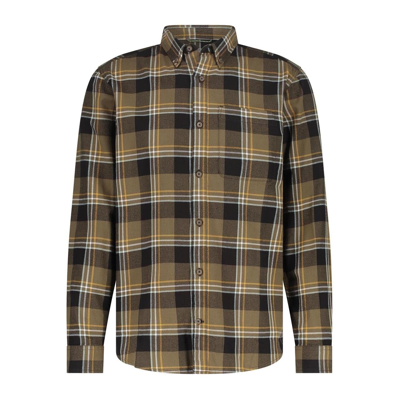 Royal Robbins Mens Lieback Organic Cotton Flannel L/S  (Grøn (DARK OLIVE TIMBERCOVE PLD) Small)