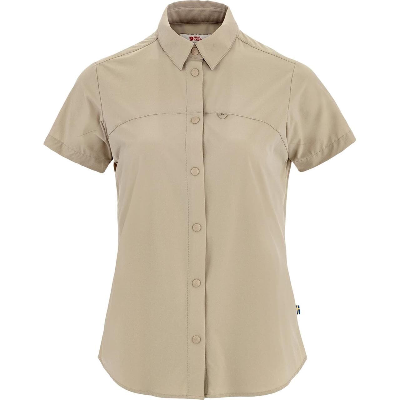 Fjällräven Womens High Coast Lite Shirt S/S  (Beige (FOSSIL/118) X-small)