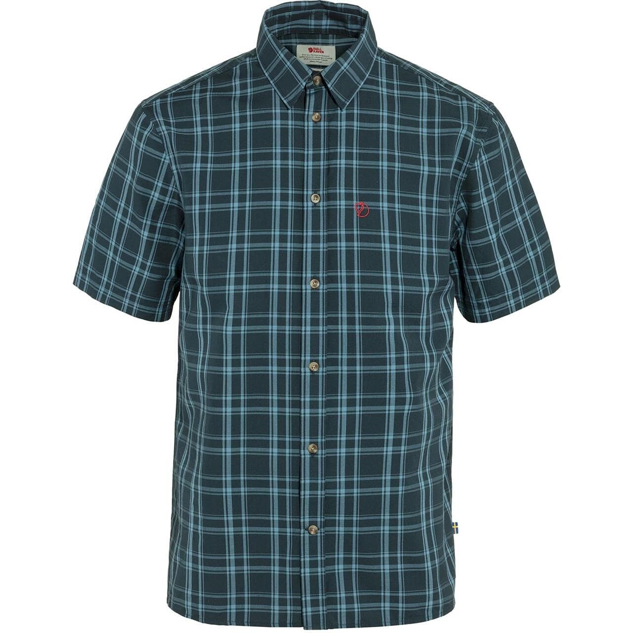 Fjällräven Mens Övik Lite Shirt S/S  (Blå (DARK NAVY-DAWN BLUE/555-543) X-small)