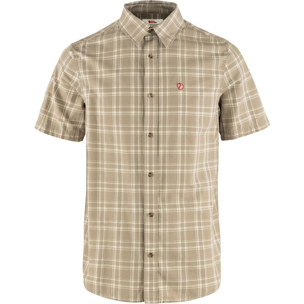 Fjällräven Mens Övik Lite Shirt S/S  (Hvid (FOSSIL-CHALK ROSE/118-302) Large)