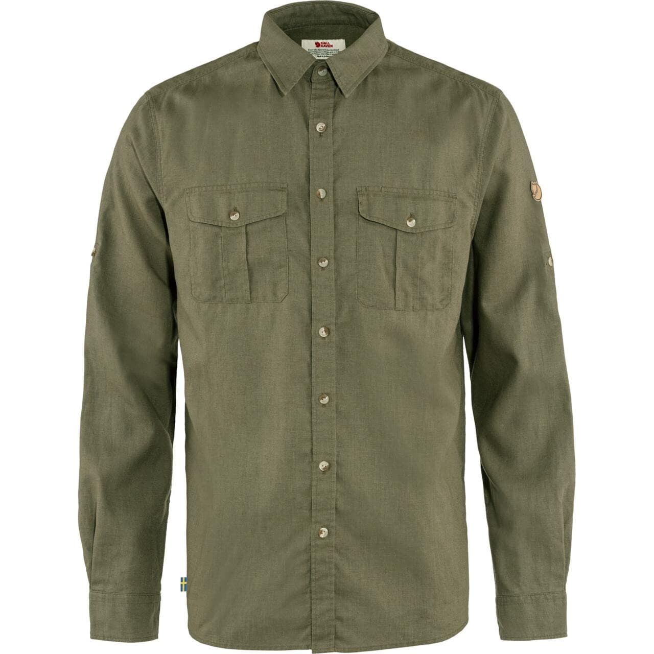 Fjällräven Mens Övik Travel Shirt L/S  (Grøn (GREEN/620) X-large)