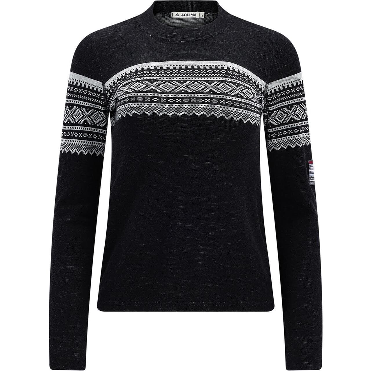 Aclima Womens Designwool Marius Crew Neck (Grå (RAVNÅS) X-small)