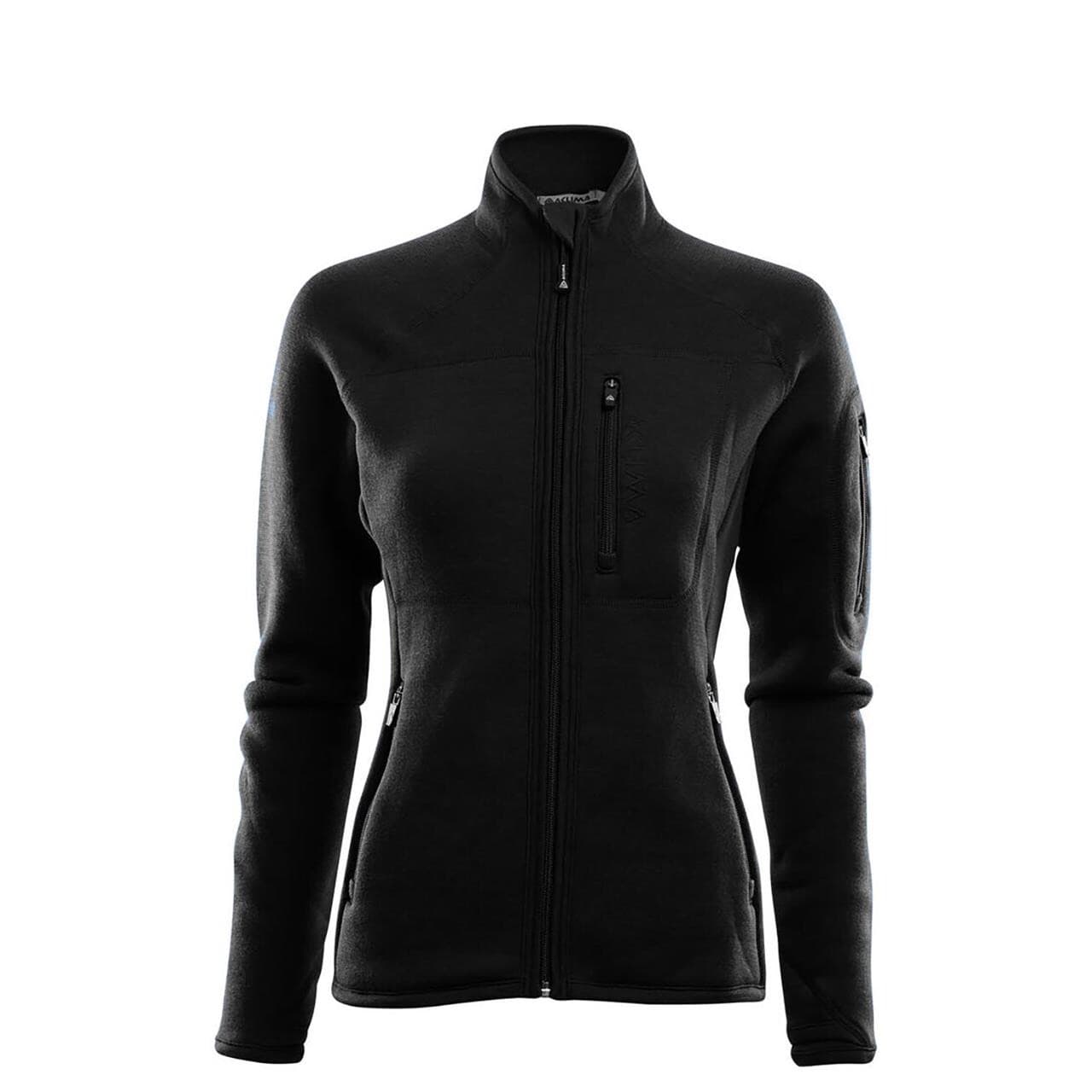 Aclima Womens FleeceWool Jacket (Sort (JET BLACK) X-small)