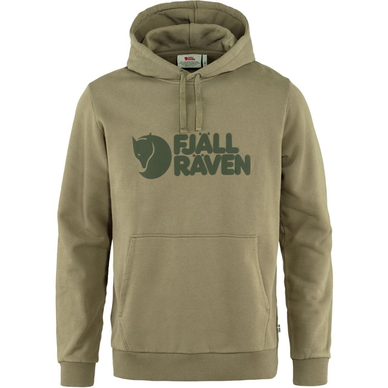 Fjällräven Mens Fjällräven Logo Hoodie (Beige (LIGHT OLIVE/622) Small)