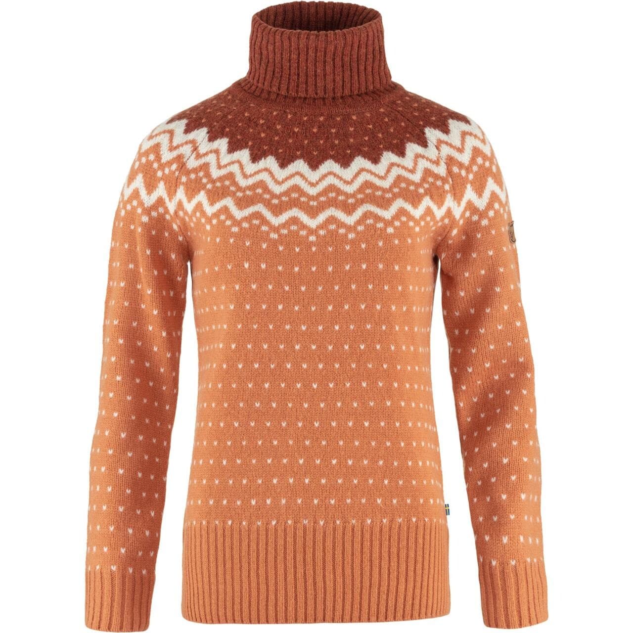 Fjällräven Womens Övik Knit Roller Neck (Brun (DESERT BRN-AUTUMN LEAF/242-215) XX-small)