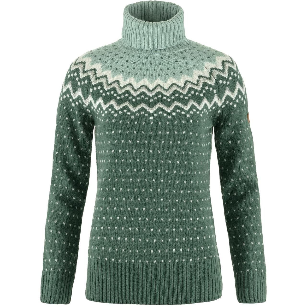 Fjällräven Womens Övik Knit Roller Neck (Grøn (DEEP PATINA-MISTY GRN/679-674) X-small)