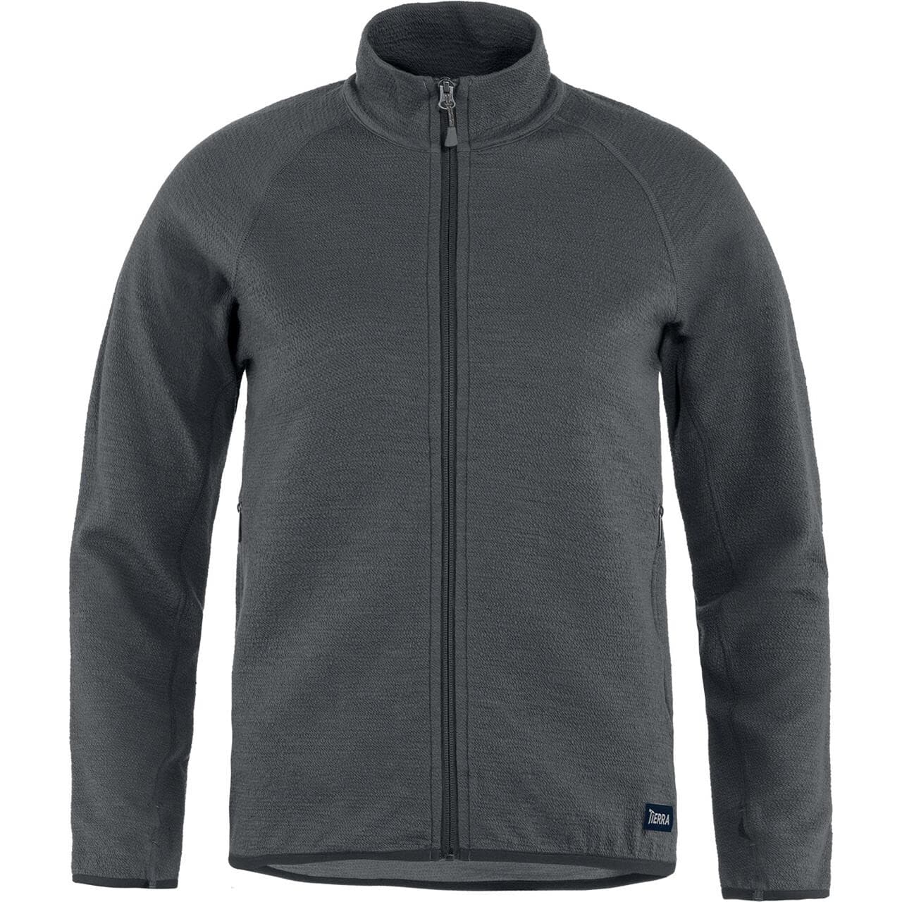Tierra Youths Midlana 340 Merino Full Zip (Grå (GRAPHITE) 152 cm)