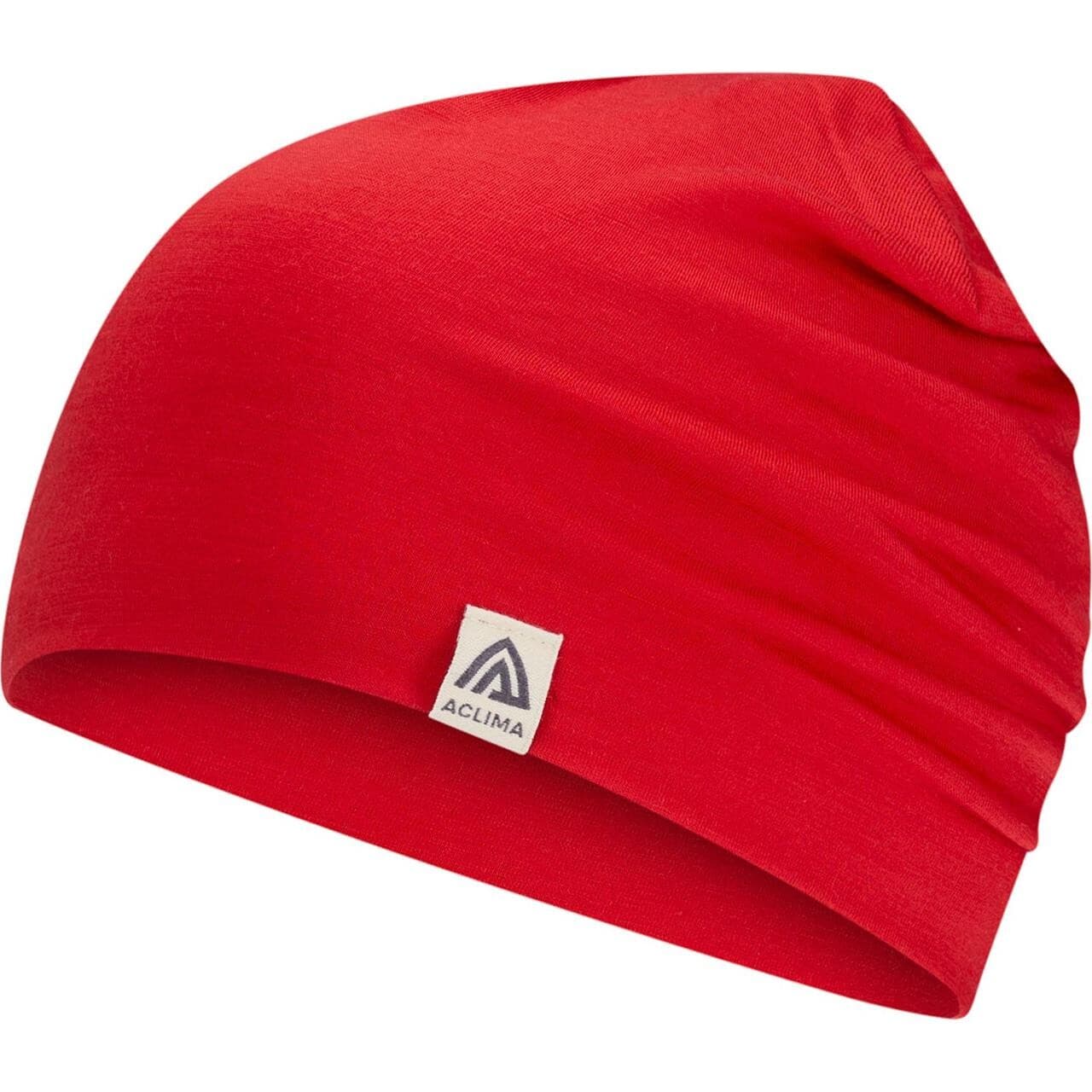 Aclima LightWool Relaxed Beanie (Rød (BARBADOS CHERRY) One size)