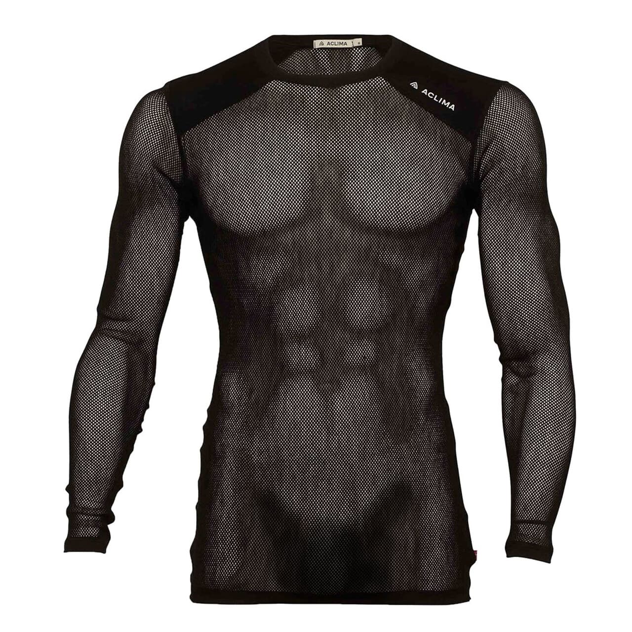 Aclima Mens WoolNet Light Crewneck (Sort (JET BLACK) Small)